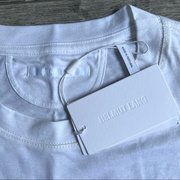 NWT Helmut Lang, Logo Oversized S/S Tee, Optic White, S - Picture 2 of 10